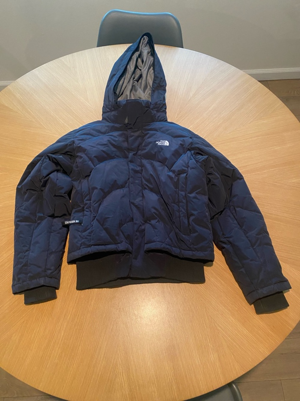 The North Face Black Hooded Puffer Jacket Girls Large